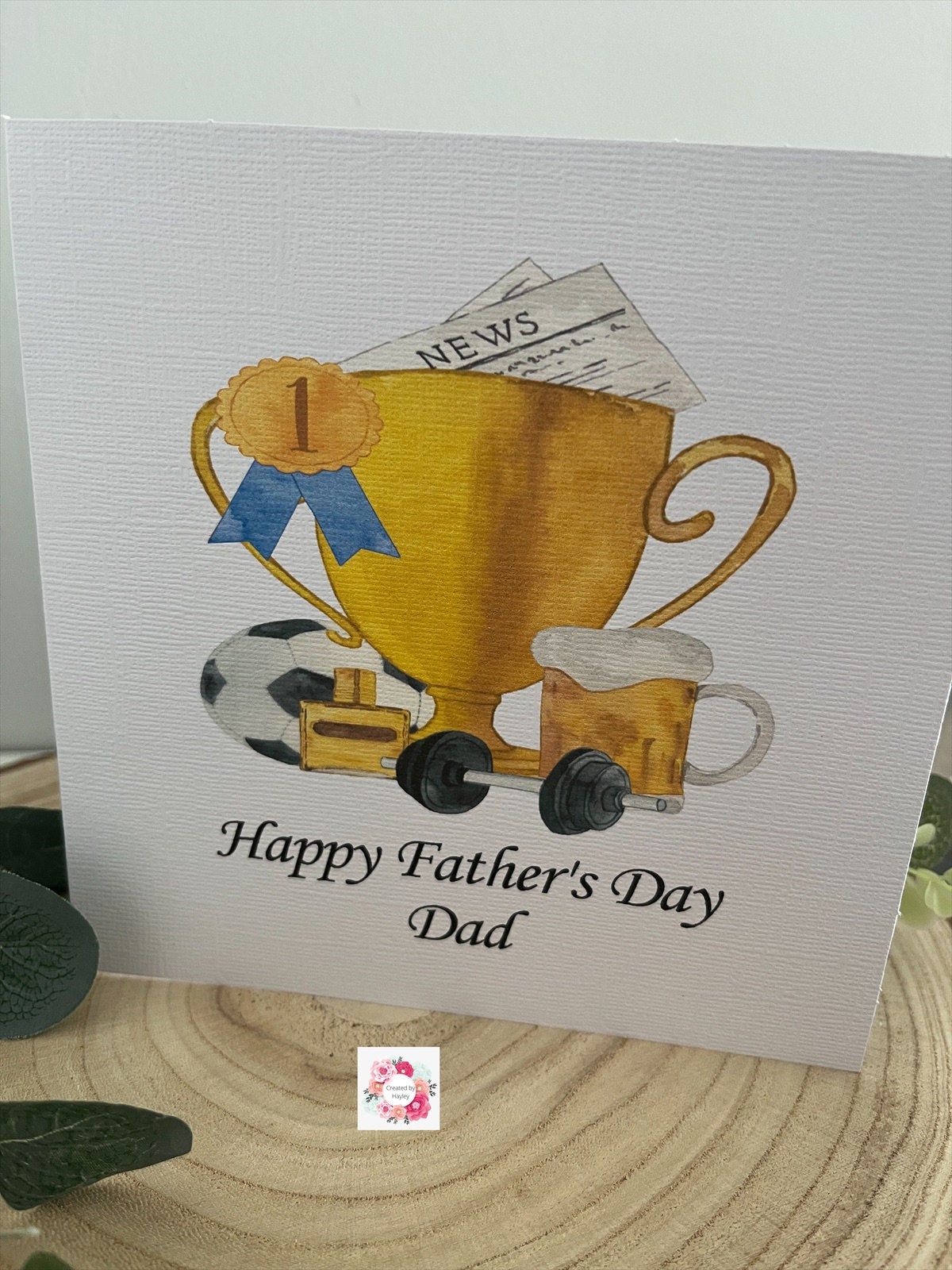 Fathers Day Trophy Card - Etsy