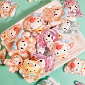Extra Large Kawaii Kitty & Friends Resin Charms Flat Back Cabochon Japanese Characters For Decoden Hair Accessories Keychains Phone Case