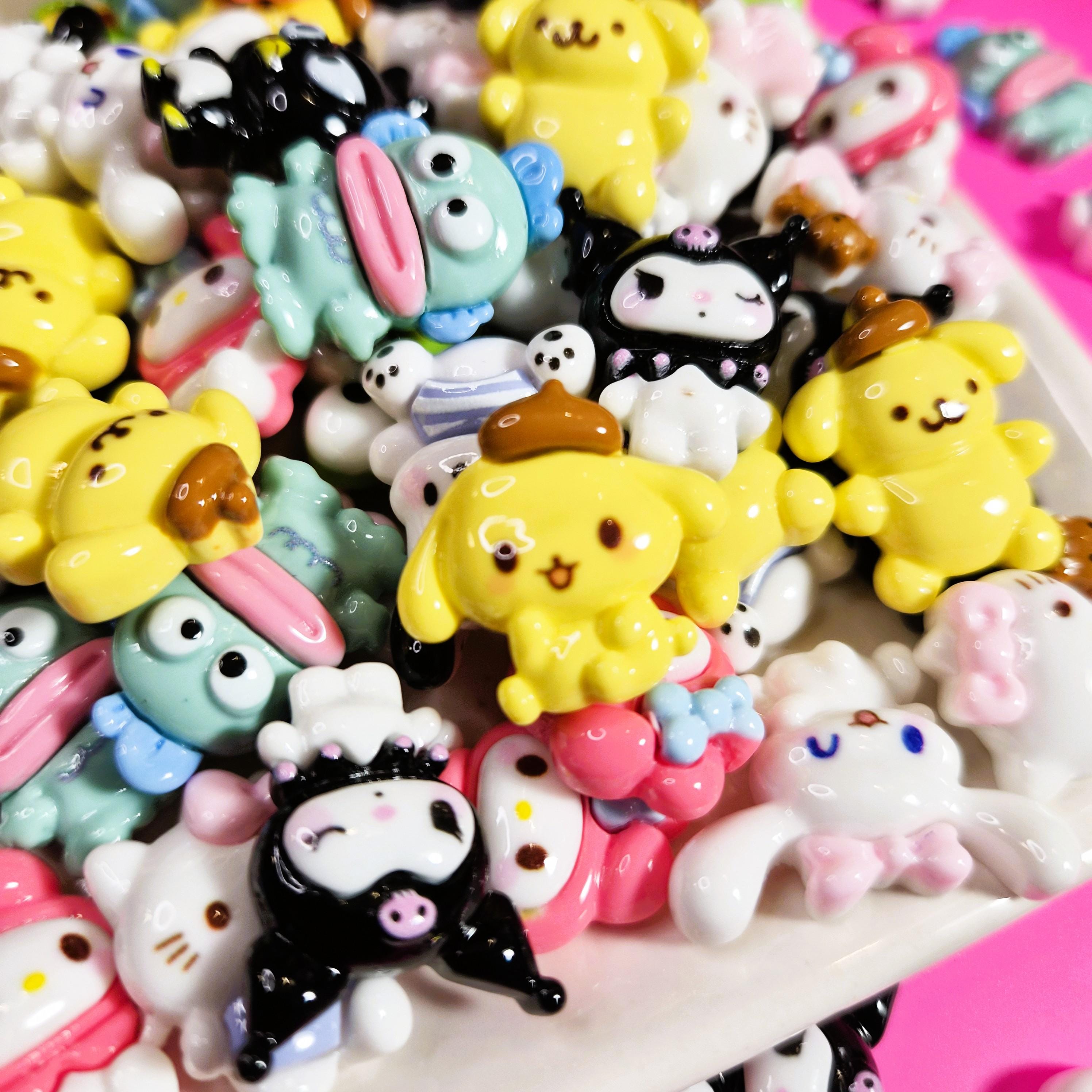 Kawaii Character Resin Charms – 10 Piece Random Mix for DIY Crafts - Etsy