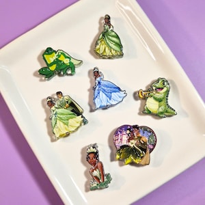 Enchanted Princess Acrylic Focal Beads | Double-Sided Fairytale Resin Flatbacks (Beadable Crafts)