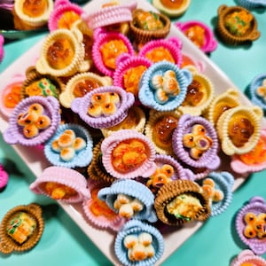 10pc Steamed Bun Charm Mix – Kawaii Dumpling Bao Charms for Crafts, Decoden, Phone Charms