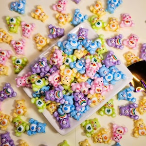 Care Bear Charms: 3D Resin Cabochons for DIY Crafts - 1 Inch, 10 PCS