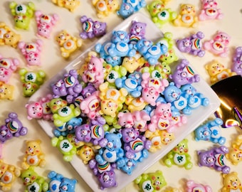 Care Bear Charms: 3D Resin Cabochons for DIY Crafts - 1 Inch, 10 PCS