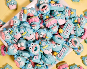 10 Pieces Random Mix Adorable Kawaii Fish Charm Set – 6 Unique Styles for DIY Creativity!