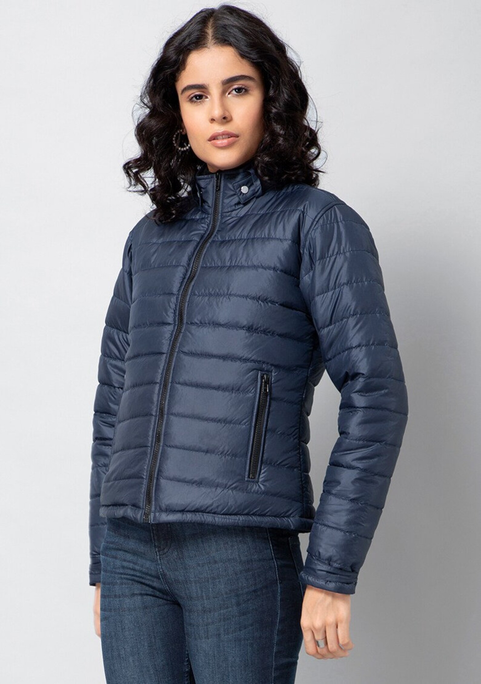 Blue Leather Puffer Jacket For Women Women's New Light Etsy