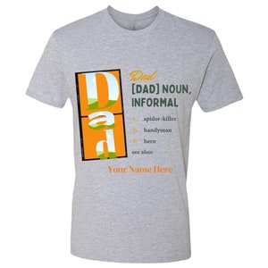 Papá camiseta personalizada- Día de los Padres 100% peinado ringspun algodón
