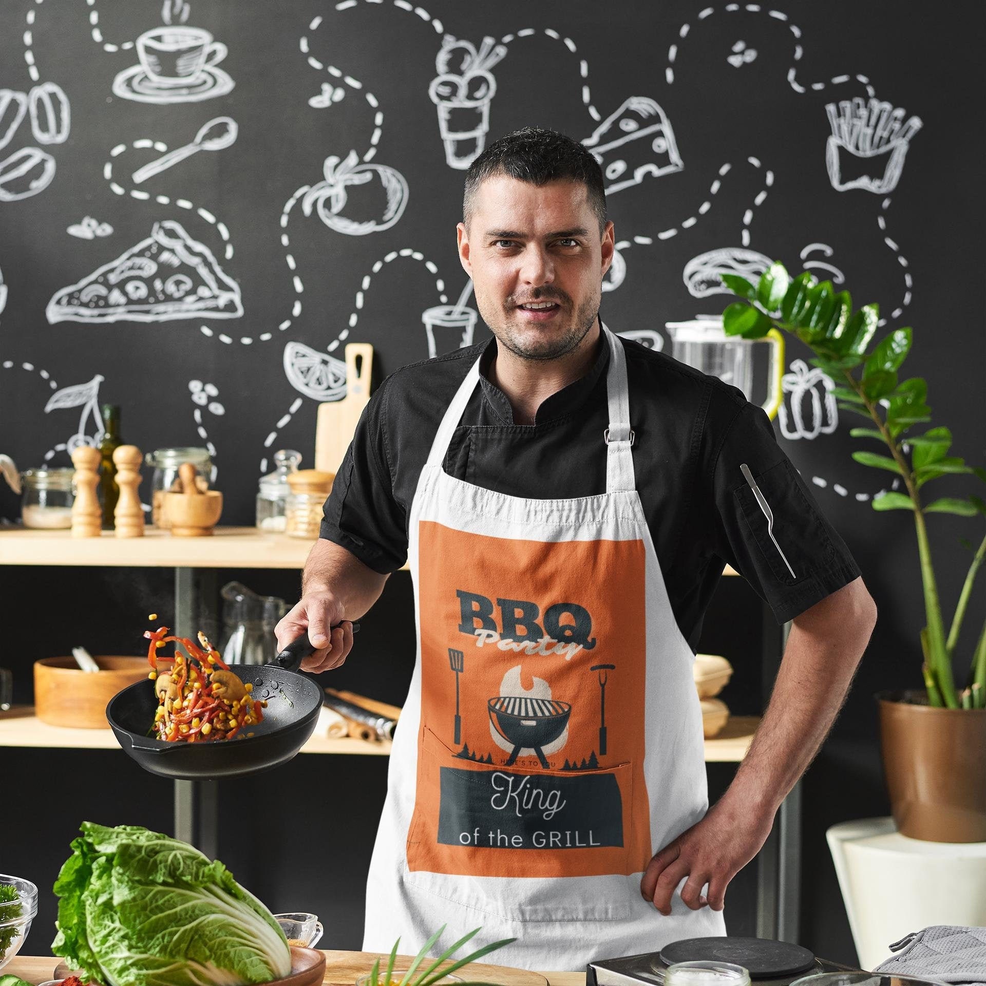 Delantal Rey de la Parrilla Etsy España