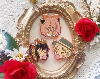 Spy Anime Bubblegum Enamel Pins
