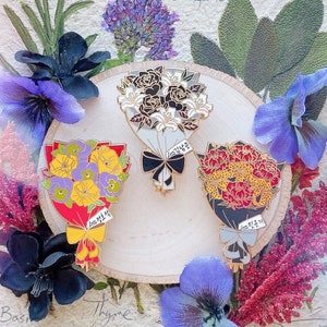 BTS Rap Line Mixtape Flower Bouquet Pins