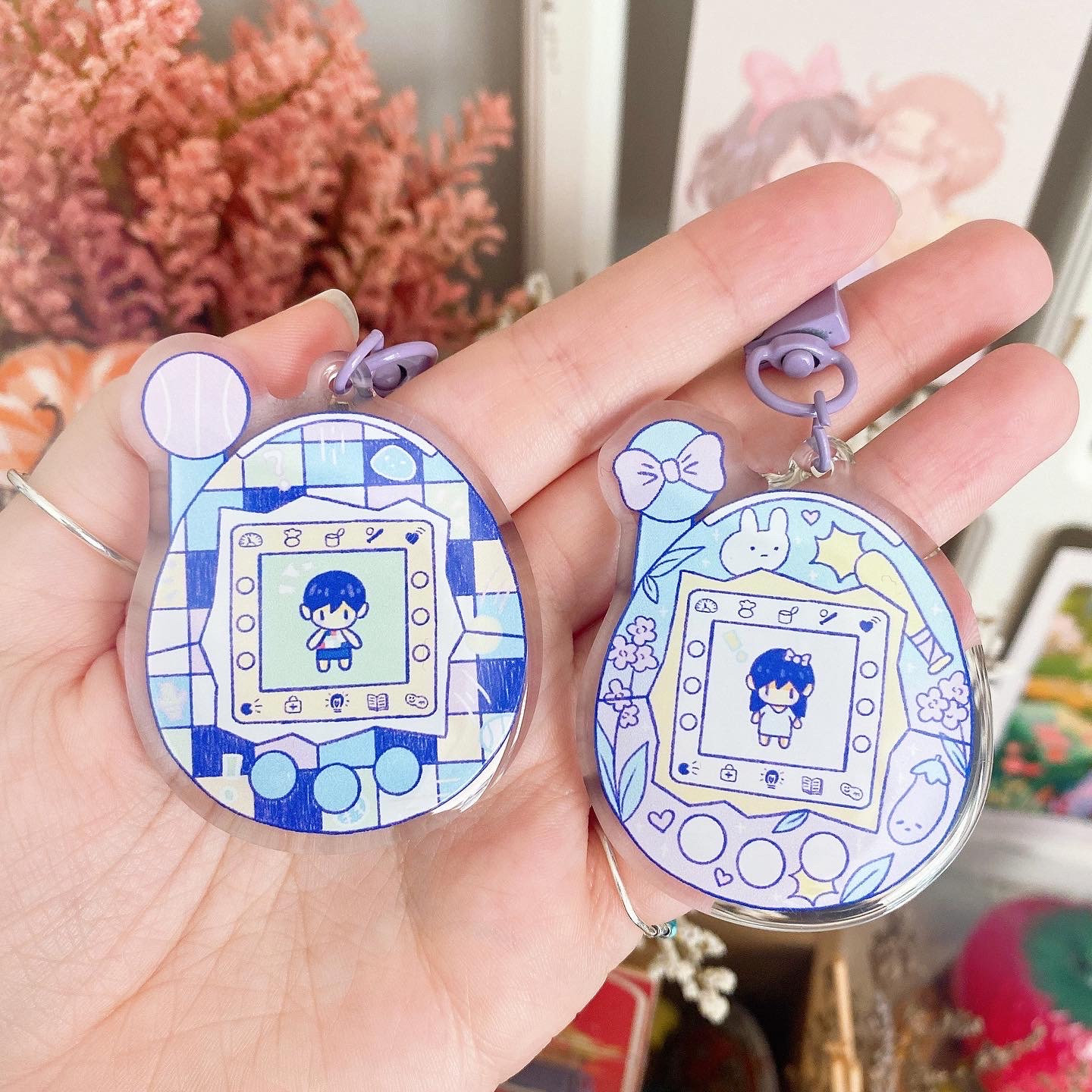 Omori Tamagotchi Keychains Etsy