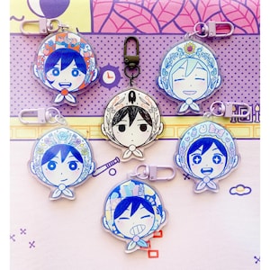 Omori Babushka Head Scarf Keychains