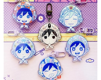 Omori Babushka Head Scarf Keychains