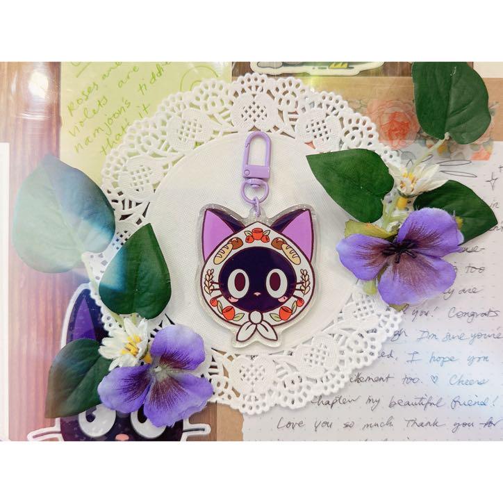 Kiki Delivery Jiji Russian Grandma Cat Headscarf Keychain - Etsy