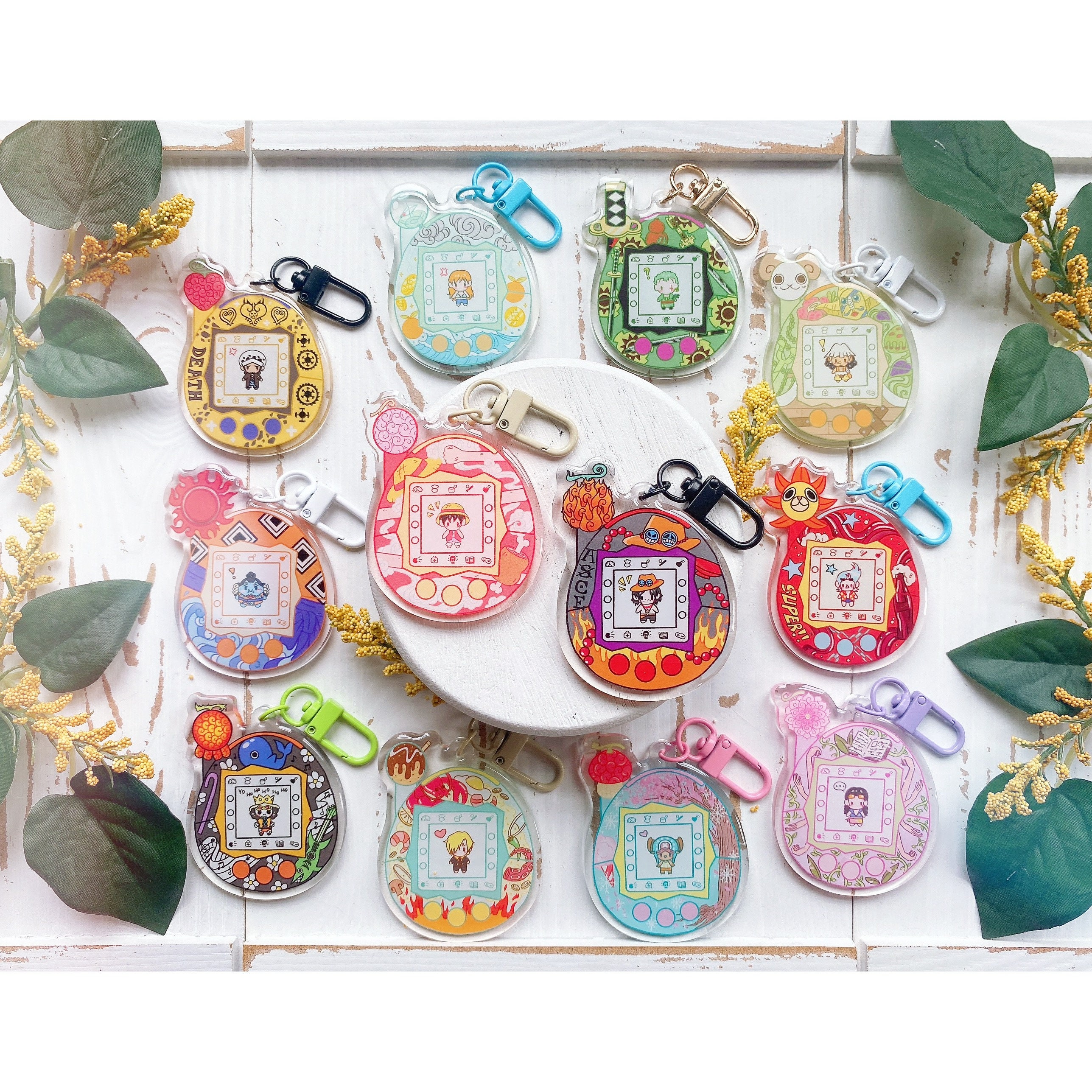 Pirate Anime Tamagotchi Keychains - Etsy