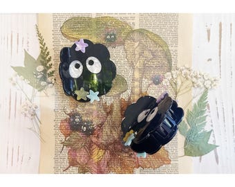 2 Pc Studio Ghibli Soot Sprites Inspired Hair Claw Clips  display picture 1