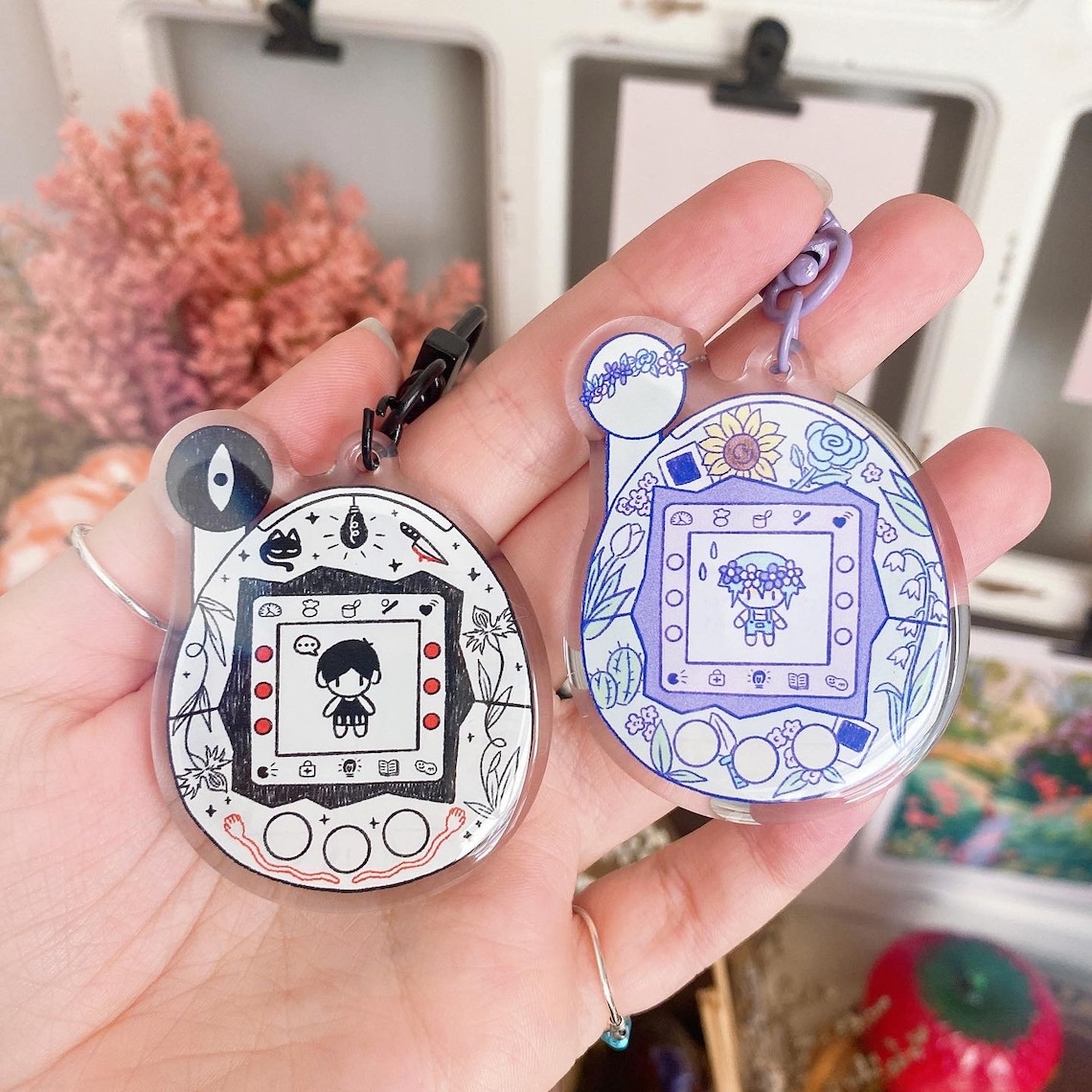 Omori Tamagotchi Keychains Etsy Canada