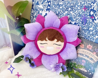 Kim Taehyung Purple Flower Cushion