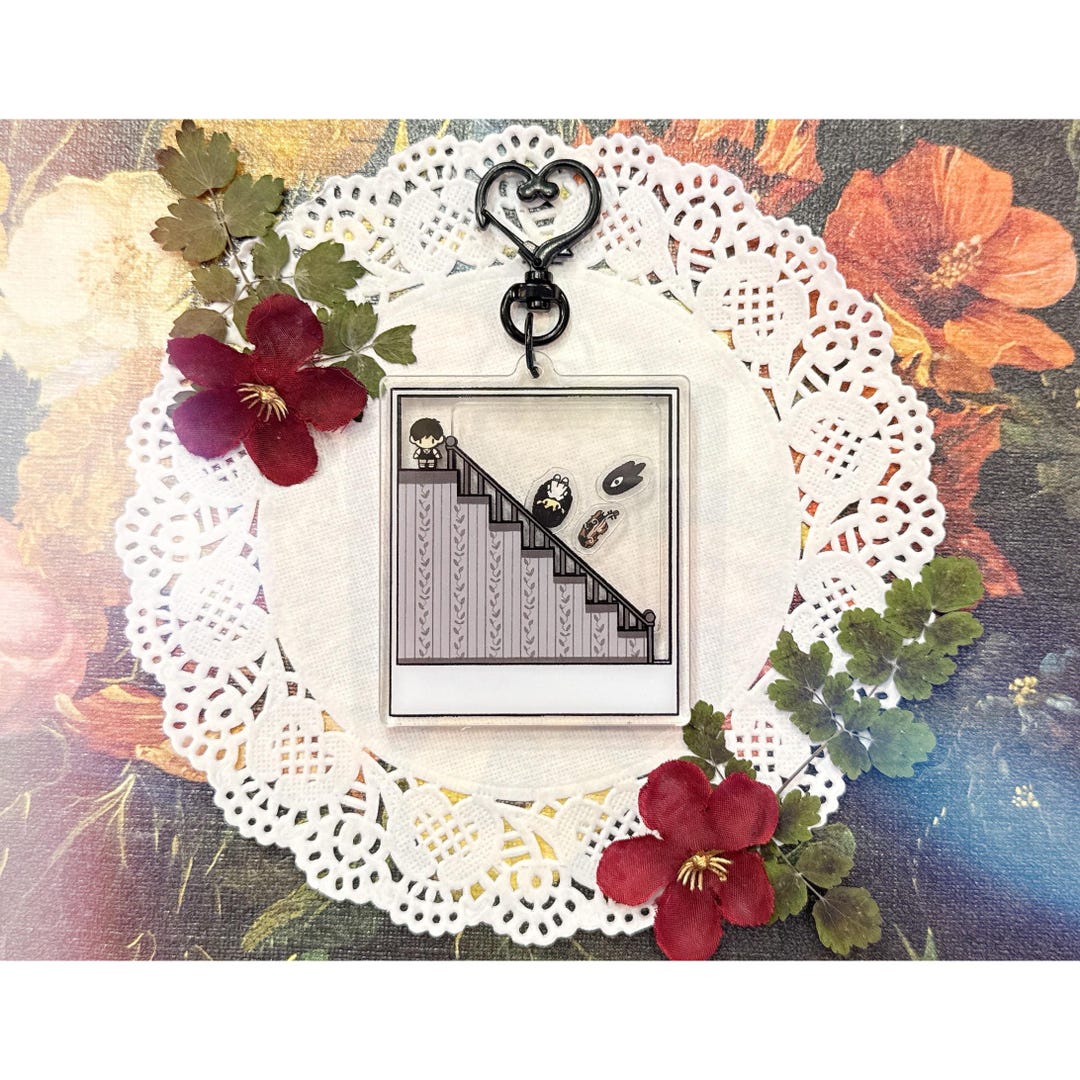 OMORI ShakerKeychain オモリ Omori Staircase Polaroid Shaker Keychain - Etsy
