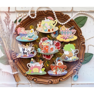 Gib Lee Inspired Antique Teacup Pins