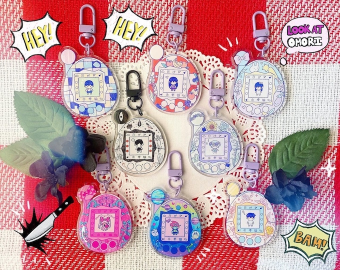 Omori Tamagotchi Keychains Etsy