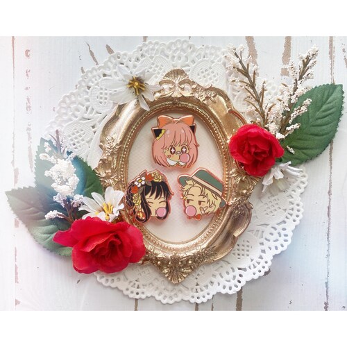 Cute Anime Girl Enamel Pins Mitsuri and Snake Obanai Moon Etsy