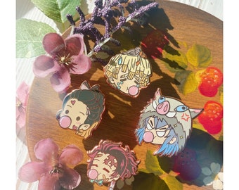 Demon Anime Inspired Bubblegum Pins