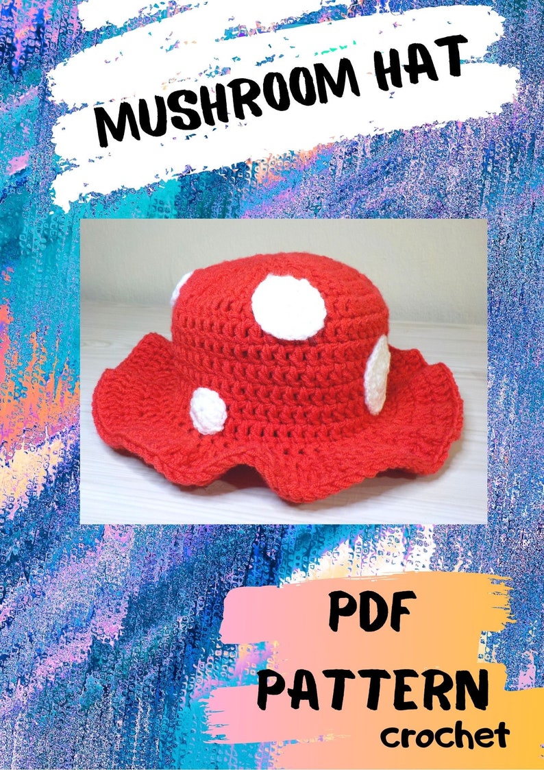 PATTERN Mushroom Hat for Beginners Crochet Amanita Hat Etsy
