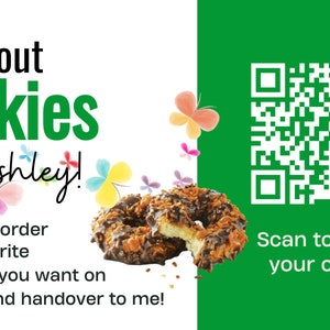 Wunderschöne Girl Scout Cookies Visitenkarten 2024