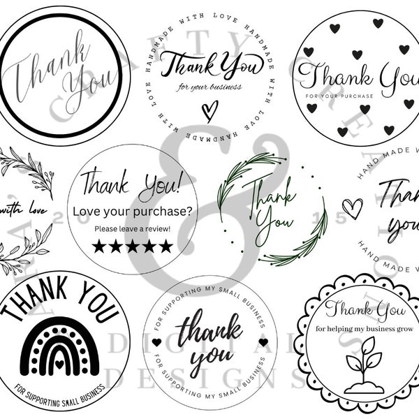 10 thank you for supporting small business thermal sticker png thank you for helping business grow sticker, please leave a review sticker