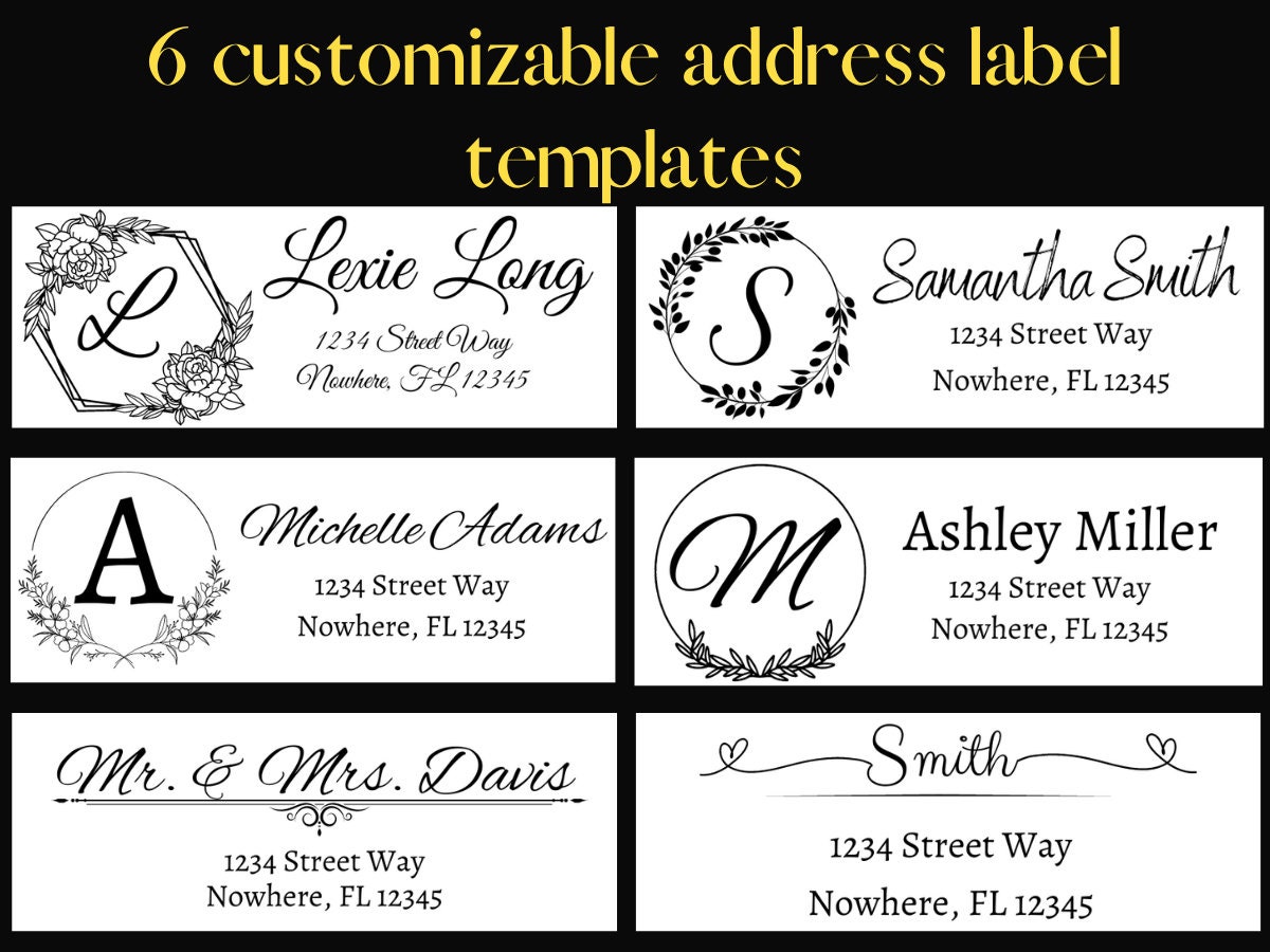 6 Customizable Template Designs for Address Stickers for Thermal