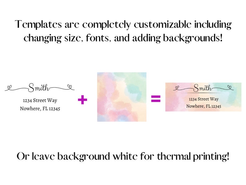 6 Customizable Template Designs for Address Stickers for Thermal