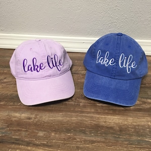 lake life embroidery design digital file instant download, lake life hat embroidery design