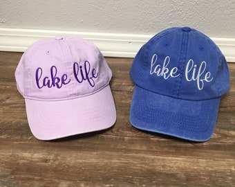 lake life embroidery design digital file instant download, lake life hat embroidery design
