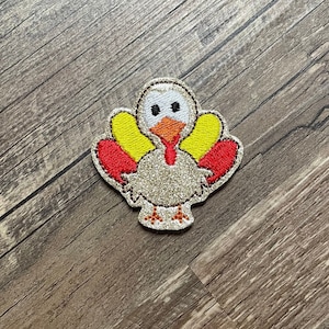 Thanksgiving turkey feltie embroidery design digital download