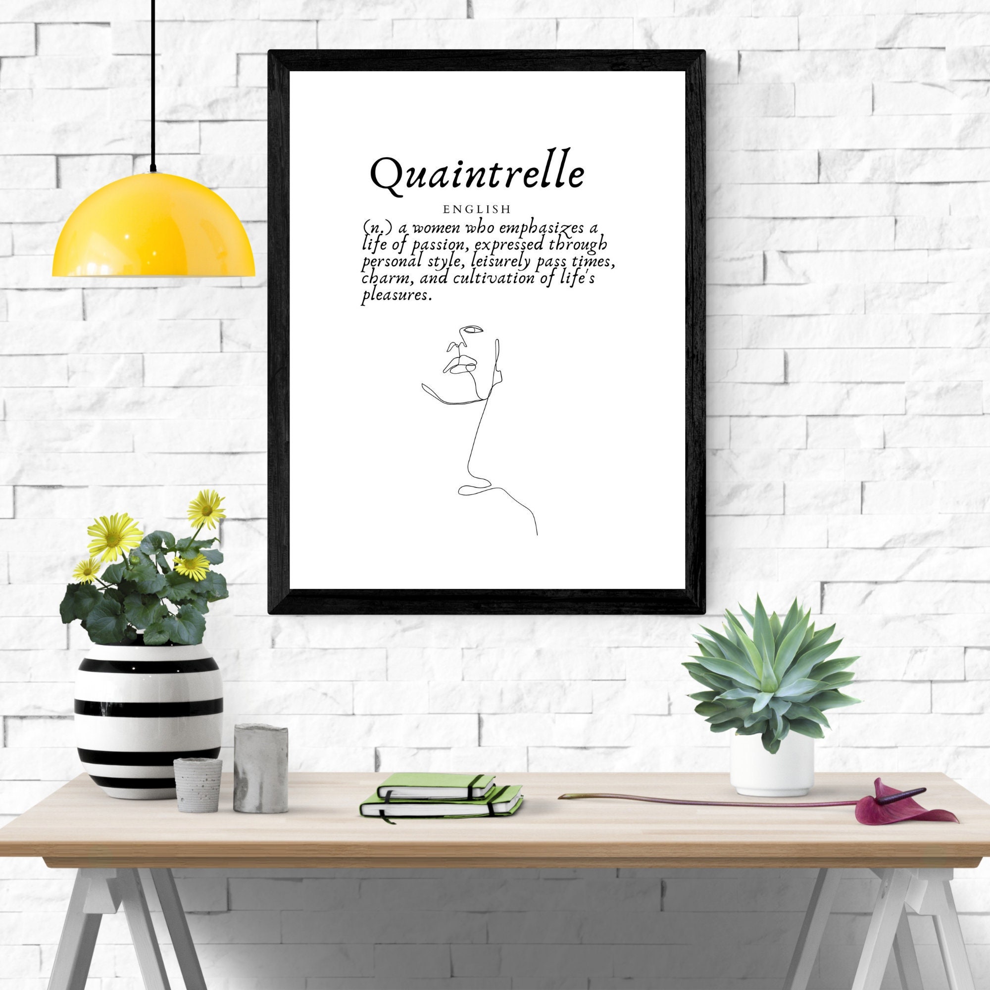 Quaintrelle Word Definition Art PrintInstant Etsy