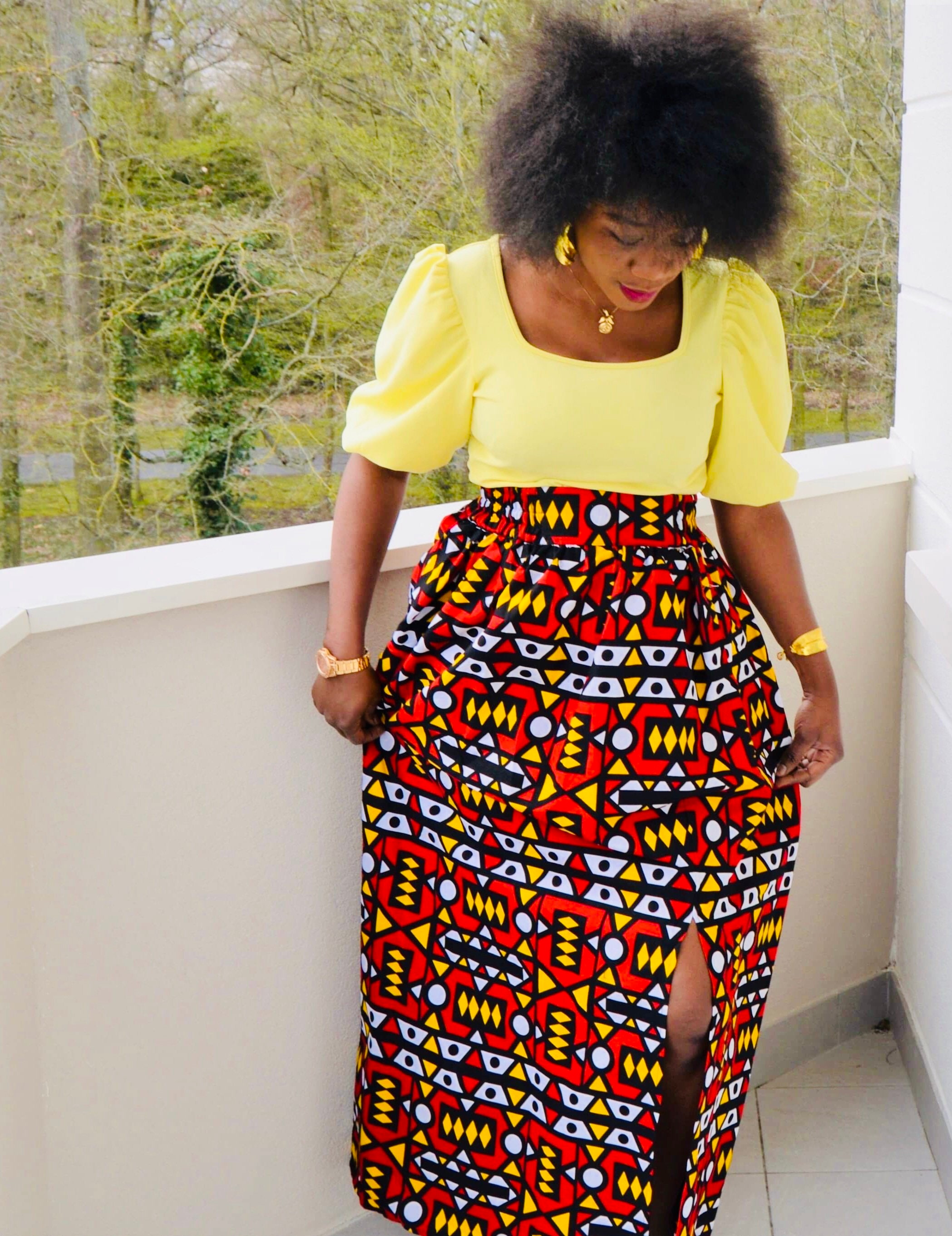 Jupe wax/ longue jupe / wax/ jupe ankara Etsy