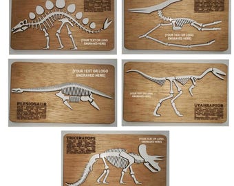 Rompecabezas de esqueleto de dinosaurio de madera hechos a mano – Juguetes educativos de dinosaurios