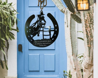 Herradura vaquera para puerta – Decoración del Oeste