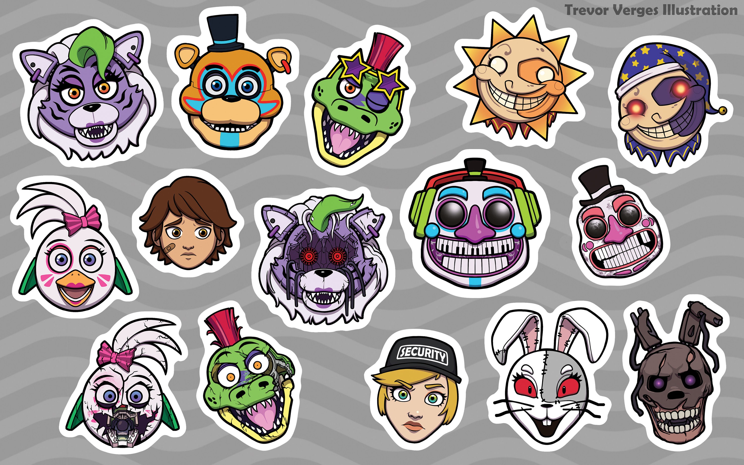 Five Nights Freddys Security Breach Stickers