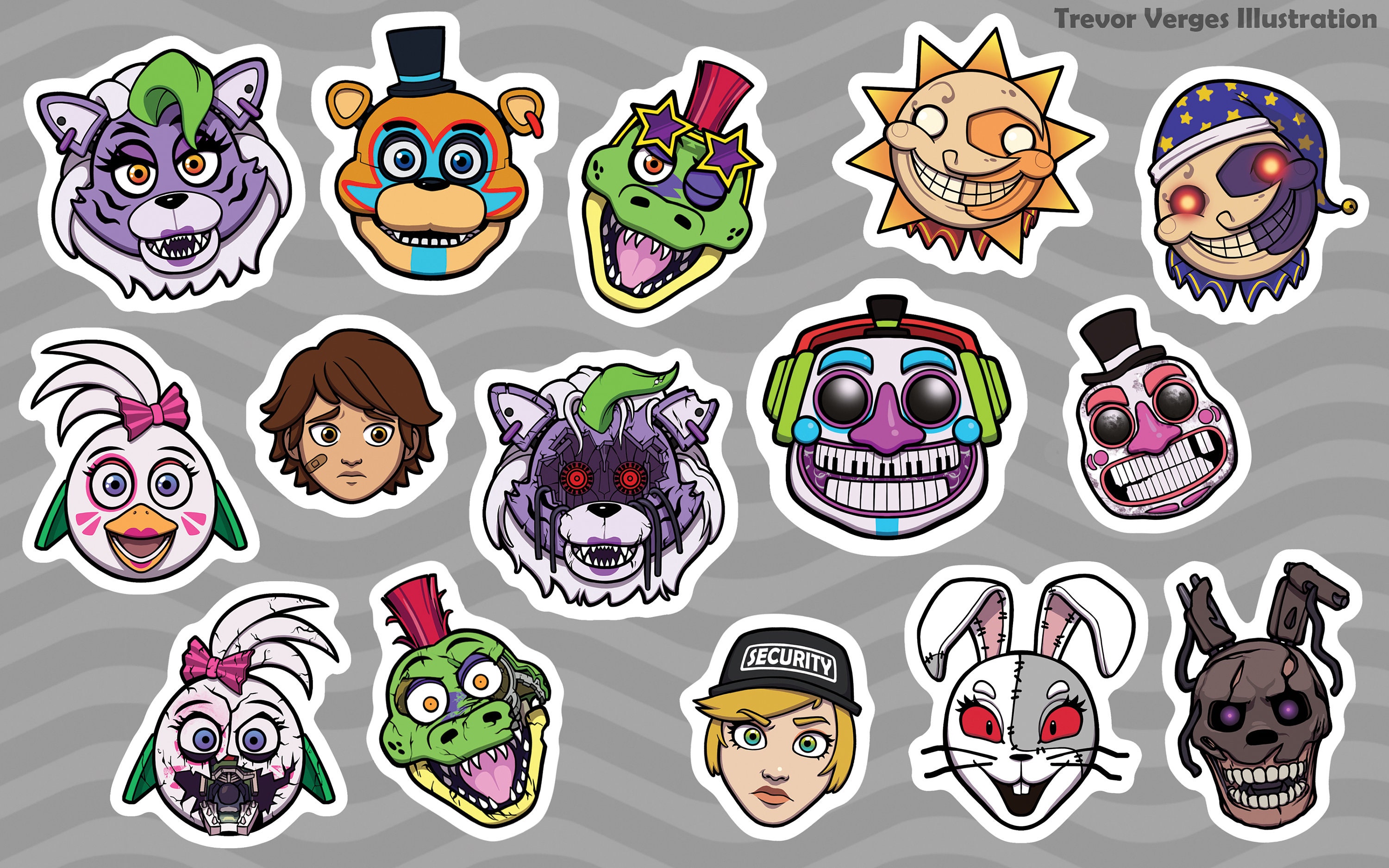 fnaf security breach Sticker Backpack for Sale by Michaelmull