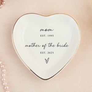 Smyckesfat till brudens mor, Anpassat smyckesfat för mamma, Mob Gifts, Bröllopspresent till mamma, Keramisk fat