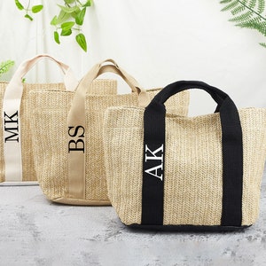 Bridesmaid Gifts Bags,Beach Bag Personalized,Bachelorette Party Bags,Bridesmaid Proposal,Burlap Tote Bag,Custom Straw Bags,Bridal Shower Bag