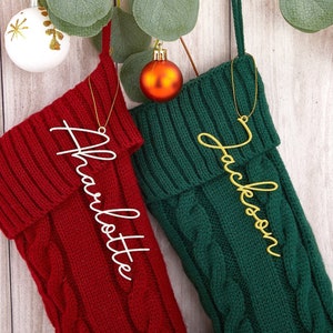 Personalized Acrylic Stocking Name Tag: Christmas Decor