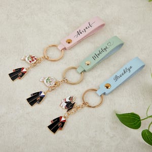 Personalized Leather Graduation Keychain: Class of 2026 Gift - Etsy