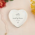 Personalized Bridesmaid Jewelry Tray: Custom Ceramic Dish, Maid of Honor Gift