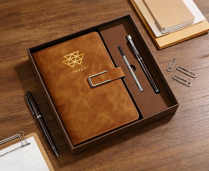 Custom Leather Journal for Business, Business Gifts, Corporate Gifts ...