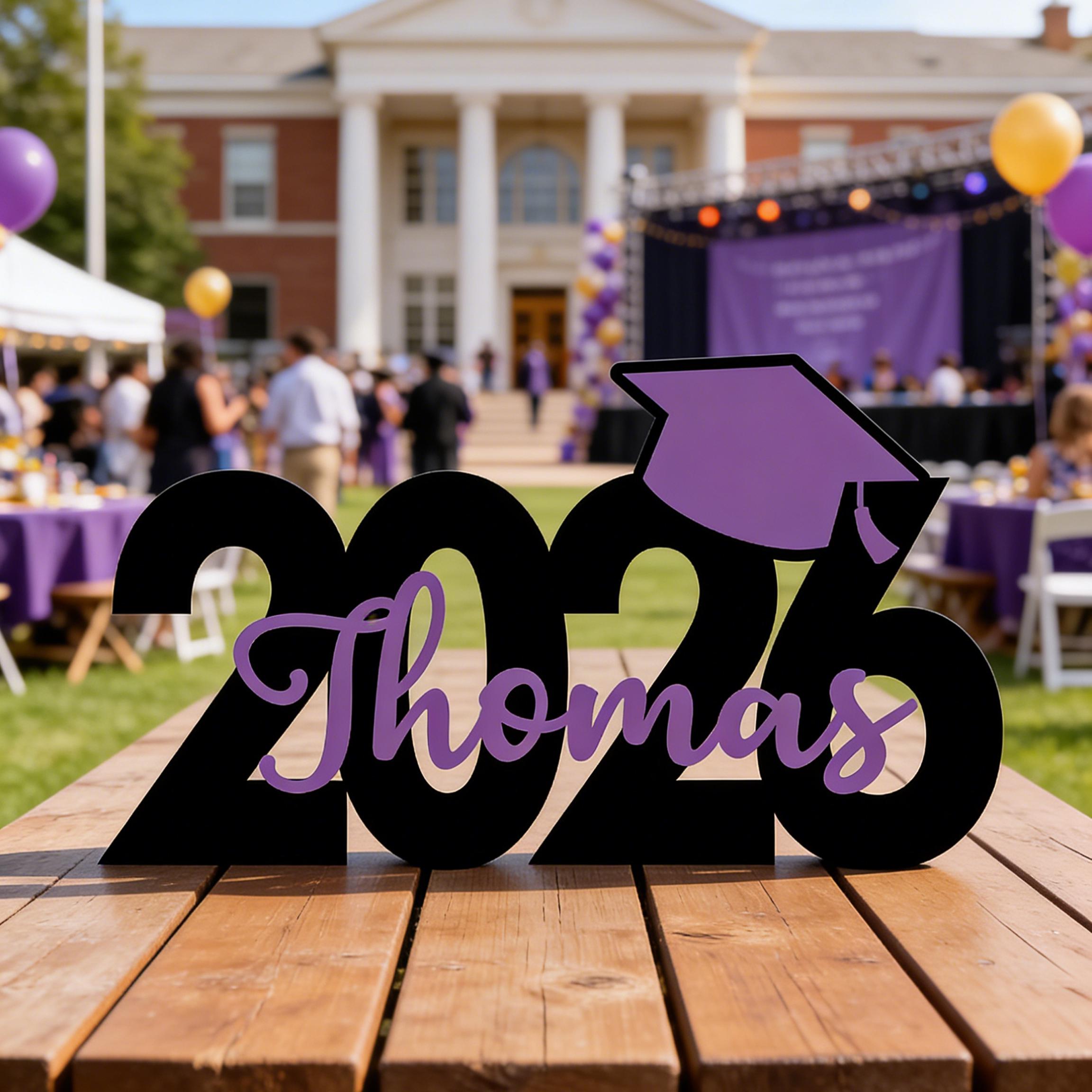 Graduation Sign Name Custom Wooden Graduation Name Sign, 2026 Grad Party Decor, Photo Prop ...