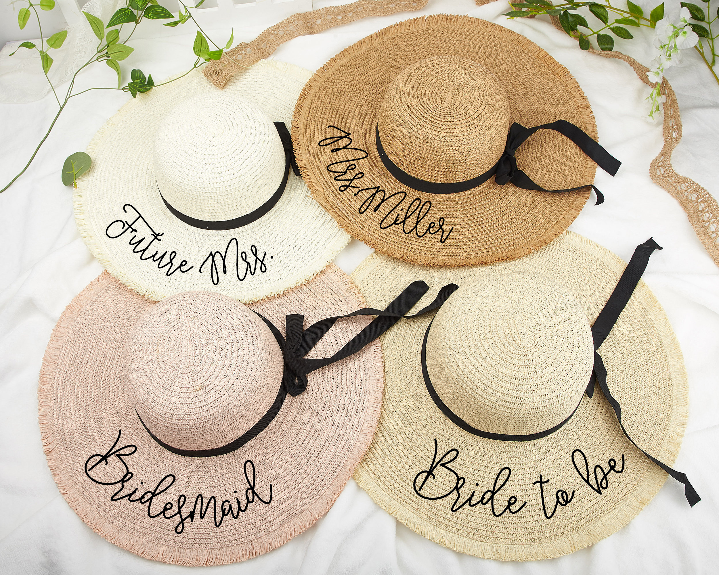 Personalized beach hats on sale