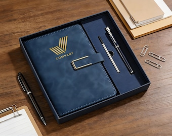 Custom Leather Journal for Business, Business Gifts, Corporate Gifts for Clients, Corporate Gifts with Logo, Personalized Notebook