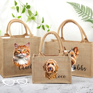 Sac fourre-tout personnalisé pour chien avec photo, sac fourre-tout personnalisé pour maman chien, cadeau personnalisé pour amoureux des chiens, sac à main pour animal de compagnie, sac fourre-tout jouets pour chien, cadeau de Noël pour maman chien